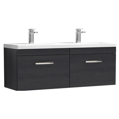 [BFRI040F] Millwich Contemporary 2 Drawer Wall Hung Vanity Unit with Basin - Choice of Colour - Cutout