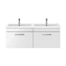 [BFRI041F] Millwich Contemporary 2 Drawer Wall Hung Vanity Unit with Basin - Choice of Colour - Cutout