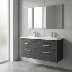 [BFRI046F] Millwich Contemporary 4 Drawer Wall Hung Vanity Unit with Basin - Choice of Colour