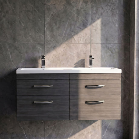 [BFRI046F] Millwich Contemporary 4 Drawer Wall Hung Vanity Unit with Basin - Choice of Colour - Silo