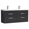 [BFRI047F] Millwich Contemporary 4 Drawer Wall Hung Vanity Unit with Basin - Choice of Colour - Cutout