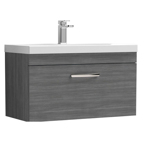 [BFRI060D] Millwich Contemporary 1 Drawer Wall Hung Vanity Unit with Thin Edge Basin - Choice of Size and Colour - Cutout