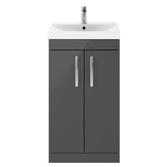 [BFRI072D] Millwich Contemporary 2 Door Floor Standing Vanity Unit with Thin Edge Basin - Choice of Size and Colour - Cutout