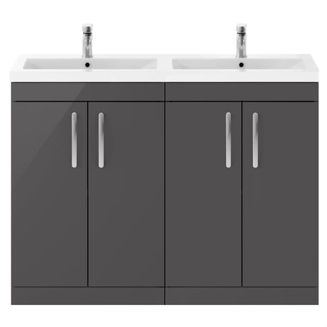 [BFRI075F] Millwich Contemporary 4 Door Floor Standing Vanity Unit with Basin - Choice of Colour - Cutout