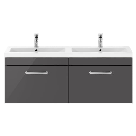 [BFRI077F] Millwich Contemporary 2 Drawer Wall Hung Vanity Unit with Basin - Choice of Colour - Cutout