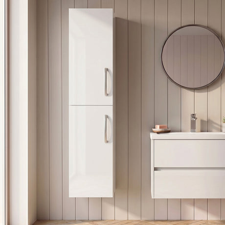 [BFRI162E] 300mm Tall Unit 2 Door GLWHT - Silo