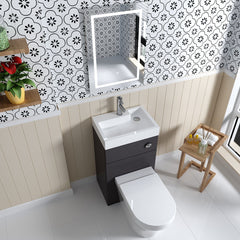 [BFRI945CB] Millwich 500mm Floor Standing Combination Basin and WC Unit, Choice of Colour - Lifestyle 2