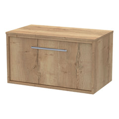 [BFRS1896W] Sturbridge Contemporary Wall Hung 1 Drawer Vanity Unit with Laminate Worktop - Choice of Size and Colour - Cutout