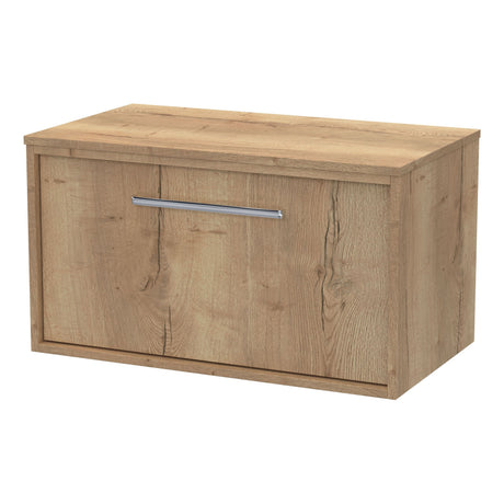 [BFRS1896W] Sturbridge Contemporary Wall Hung 1 Drawer Vanity Unit with Laminate Worktop - Choice of Size and Colour - Cutout