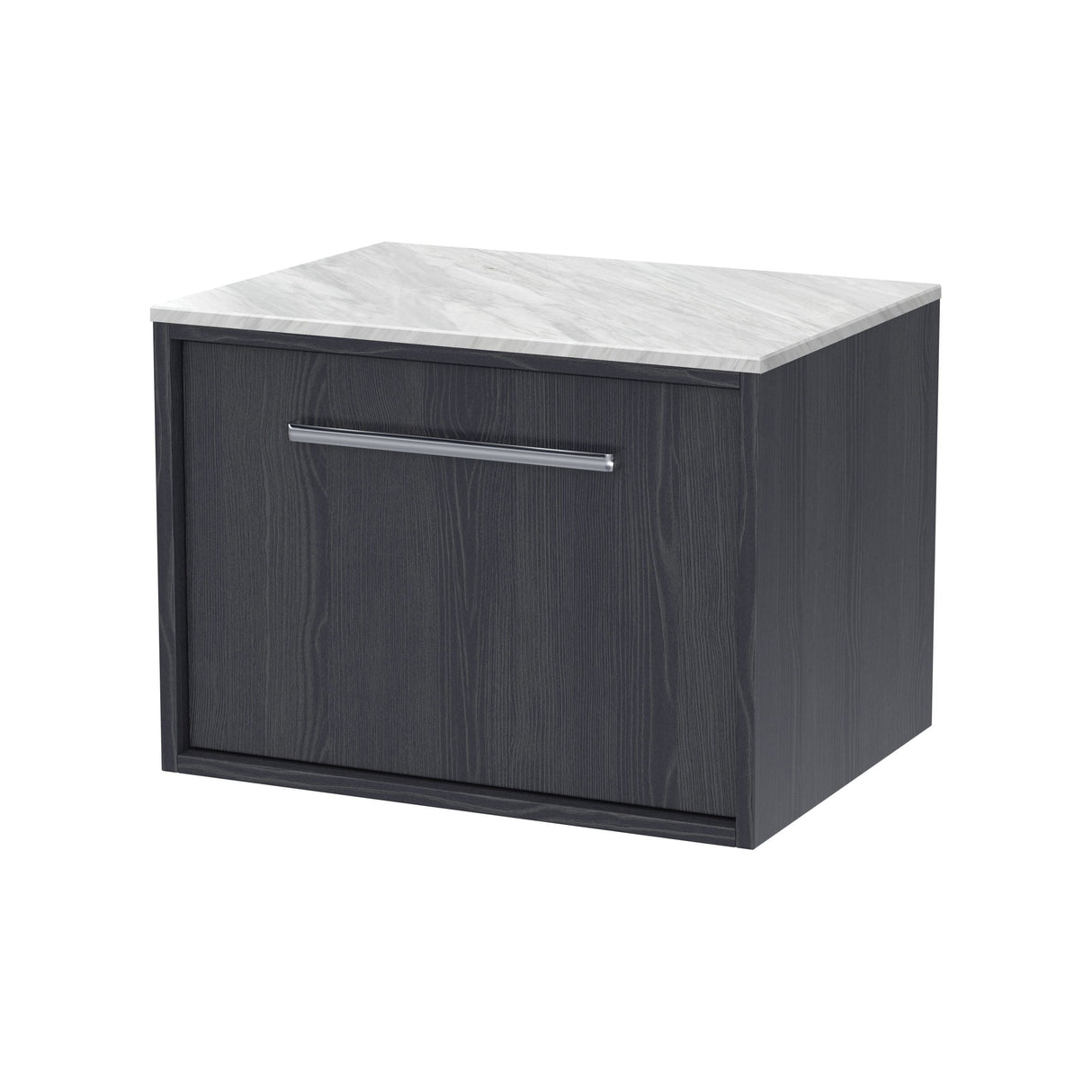 [BFRS2294GMT] Sturbridge Contemporary Wall Hung 1 Drawer Vanity Unit with Grey Marble Top - Choice of Size and Colour - Cutout