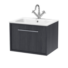 [BFRS2294P] Sturbridge Contemporary Wall Hung 1 Drawer Vanity Unit with Stone Basin - Choice of Size and Colour - Cutout
