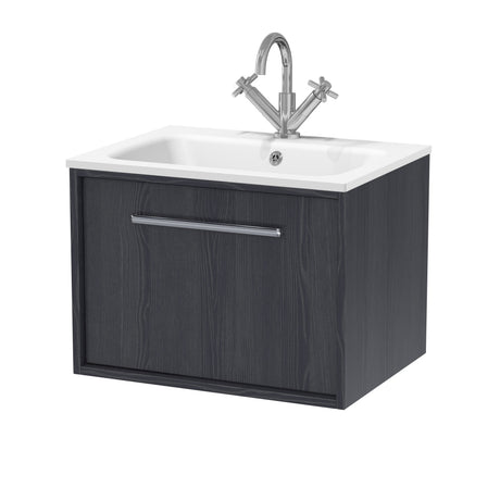 [BFRS2294P] Sturbridge Contemporary Wall Hung 1 Drawer Vanity Unit with Stone Basin - Choice of Size and Colour - Cutout