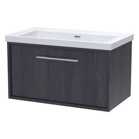 [BFRS2296K] Sturbridge Contemporary Wall Hung 1 Drawer Vanity Unit with 0 Tap Hole Fireclay Basin - Choice of Size and Colour - Cutout