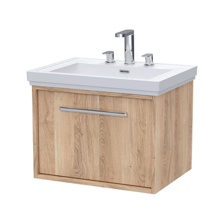 [BFRS3094B] Sturbridge Contemporary Wall Hung 1 Drawer Vanity Unit with Traditional 3 Tap Hole Fireclay Basin - Choice of Size and Colour - Cutout