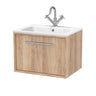 [BFRS3094P] Sturbridge Contemporary Wall Hung 1 Drawer Vanity Unit with Stone Basin - Choice of Size and Colour - Cutout