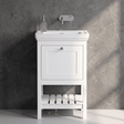 [BFRY123H] Coppenhall Traditional 1 Drawer Floor Standing Vanity Basin Unit with 0 Tap Hole Fireclay Basin, Choice of Size and Colour - Silo