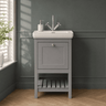 [BFRY223A] Coppenhall Traditional 1 Drawer Floor Standing Vanity Unit with Basin, Choice of Size and Colour - Silo