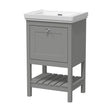[BFRY223H] Balterley Rye Bathroom Floor Standing 1 Drawer Vanity & 0 Tap Hole Basin, Cool Grey, 531mm - Cutout