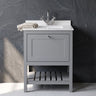 [BFRY225WS1] Coppenhall Traditional 1 Drawer Floor Standing Vanity Unit with Marble Worktop, Choice of Size and Finish - Silo