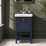 [BFRY323A] Coppenhall Traditional 1 Drawer Floor Standing Vanity Unit with Basin, Choice of Size and Colour - Silo
