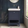 [BFRY323H] Coppenhall Traditional 1 Drawer Floor Standing Vanity Basin Unit with 0 Tap Hole Fireclay Basin, Choice of Size and Colour - Silo
