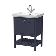 [BFRY325A] Coppenhall Traditional 1 Drawer Floor Standing Vanity Unit with Basin, Choice of Size and Colour - Cutout