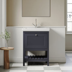 [BFRY325A] Coppenhall Traditional 1 Drawer Floor Standing Vanity Unit with Basin, Choice of Size and Colour