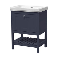 [BFRY325H] Coppenhall Traditional 1 Drawer Floor Standing Vanity Basin Unit with 0 Tap Hole Fireclay Basin, Choice of Size and Colour - Cutout