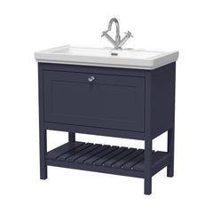 [BFRY327A] Coppenhall Traditional 1 Drawer Floor Standing Vanity Unit with Basin, Choice of Size and Colour - Cutout