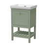 [BFRY823H] Coppenhall Traditional 1 Drawer Floor Standing Vanity Basin Unit with 0 Tap Hole Fireclay Basin, Choice of Size and Colour - Cutout