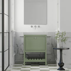 [BFRY825H] Coppenhall Traditional 1 Drawer Floor Standing Vanity Basin Unit with 0 Tap Hole Fireclay Basin, Choice of Size and Colour