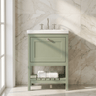 [BFRY825M] Coppenhall Contemporary 1 Drawer Floor Standing Vanity Unit with Fireclay Basin - Choice of Size and Colour - Silo