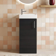 [BFSA004] Freehay Compact Cloakroom Vanity Basin Unit, 400mm - Choice of Mount Type, Colour and Handle Finish - Silo