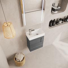 [BFSA009] Freehay Compact Cloakroom Vanity Basin Unit, 400mm - Choice of Mount Type, Colour and Handle Finish - Lifestyle 2
