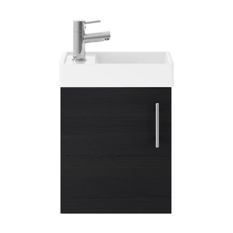 [BFSA010] Freehay Compact Cloakroom Vanity Basin Unit, 400mm - Choice of Mount Type, Colour and Handle Finish - Cutout