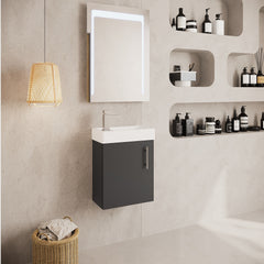 [BFSA013] Freehay Compact Cloakroom Vanity Basin Unit, 400mm - Choice of Mount Type, Colour and Handle Finish - Lifestyle 3