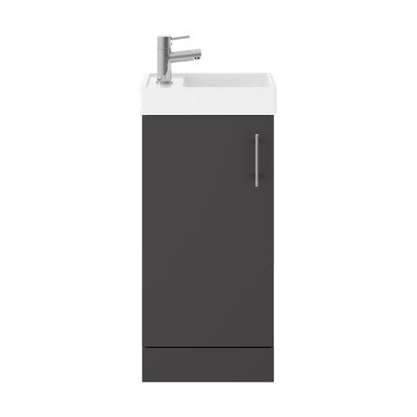 [BFSA014] Freehay Compact Cloakroom Vanity Basin Unit, 400mm - Choice of Mount Type, Colour and Handle Finish - Cutout