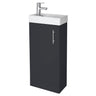 [BFSA024] Freehay Compact Cloakroom Vanity Basin Unit, 400mm - Choice of Mount Type, Colour and Handle Finish - Cutout