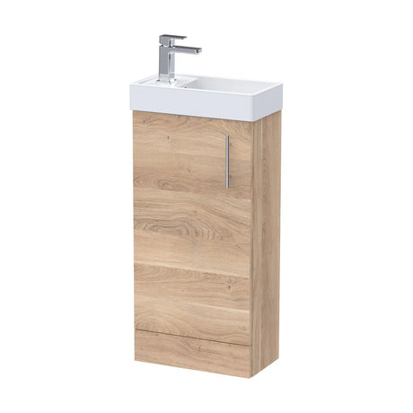 Freehay Compact Cloakroom Vanity Basin Unit, 400mm - Choice of Mount Type, Colour and Handle Finish