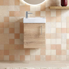 [BFSA031] Freehay Compact Cloakroom Vanity Basin Unit, 400mm - Choice of Mount Type, Colour and Handle Finish - Silo