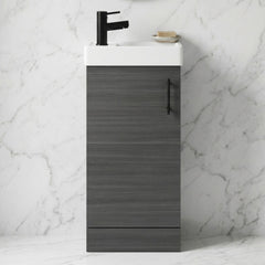 [BFSAH0392] Freehay Compact Cloakroom Vanity Basin Unit, 400mm - Choice of Mount Type, Colour and Handle Finish - Silo