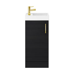 [BFSAH0493] Freehay Compact Cloakroom Vanity Basin Unit, 400mm - Choice of Mount Type, Colour and Handle Finish - Cutout
