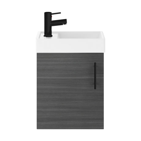 [BFSAH0992] Freehay Compact Cloakroom Vanity Basin Unit, 400mm - Choice of Mount Type, Colour and Handle Finish - Cutout