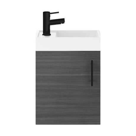 Freehay Compact Cloakroom Vanity Basin Unit, 400mm - Choice of Mount Type, Colour and Handle Finish