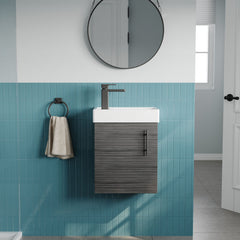 [BFSAH0992] Freehay Compact Cloakroom Vanity Basin Unit, 400mm - Choice of Mount Type, Colour and Handle Finish - Lifestyle 1