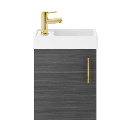 [BFSAH0993] Freehay Compact Cloakroom Vanity Basin Unit, 400mm - Choice of Mount Type, Colour and Handle Finish - Cutout