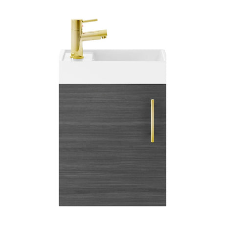 Freehay Compact Cloakroom Vanity Basin Unit, 400mm - Choice of Mount Type, Colour and Handle Finish