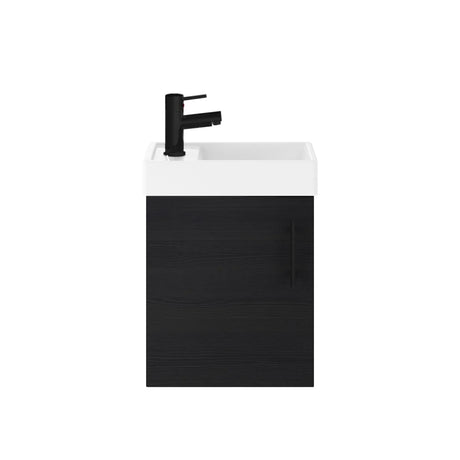 Freehay Compact Cloakroom Vanity Basin Unit, 400mm - Choice of Mount Type, Colour and Handle Finish