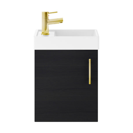 [BFSAH1093] Freehay Compact Cloakroom Vanity Basin Unit, 400mm - Choice of Mount Type, Colour and Handle Finish - Cutout