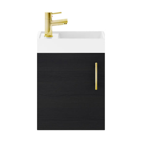 Freehay Compact Cloakroom Vanity Basin Unit, 400mm - Choice of Mount Type, Colour and Handle Finish